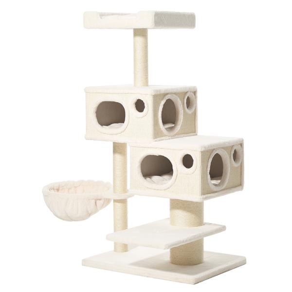 Katzenkratzbaum Binka [152 cm] von Nobby, cream-farben, mit vielen Liegeflächen